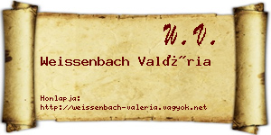 Weissenbach Valéria névjegykártya