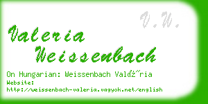 valeria weissenbach business card